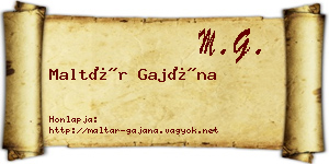 Maltár Gajána névjegykártya